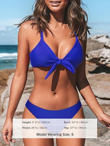 Floral Knot Bikini Set – Women's Two Piece Bunny Tie Swimsuit